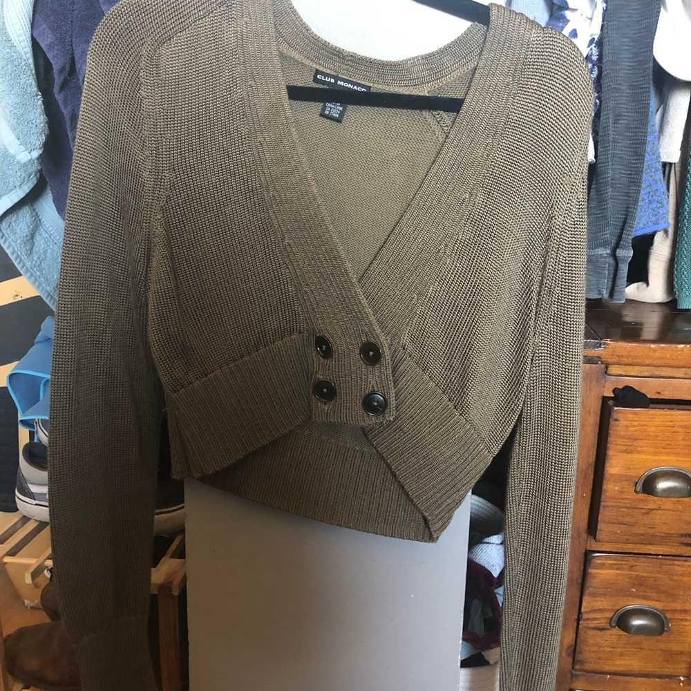Club Monaco olive cardigan